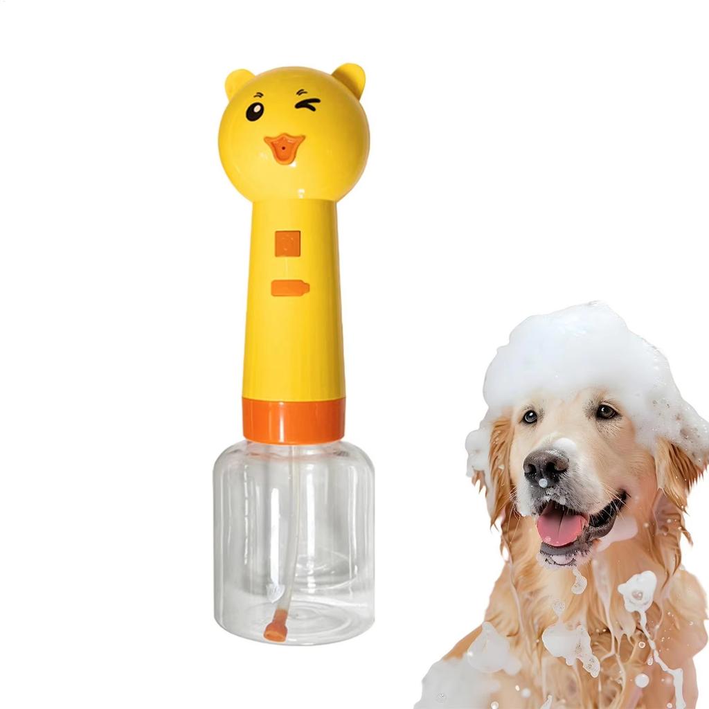 Schiumatore Automatico per Animali Elettrico Dispenser di Sapone Schiumogeno per Bagno di Cani e Gatti Strumento Portatile per la Pulizia degli Animali con Flacone Staccabile