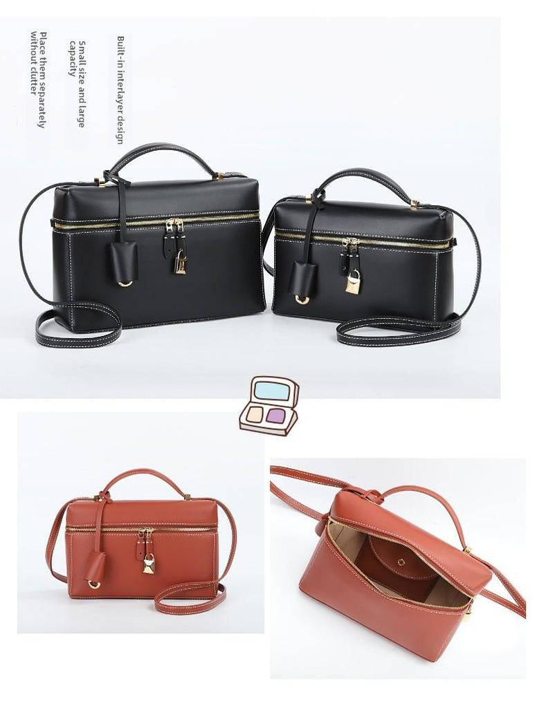 2025 Women's Genuine Leather Small Square Messenger Bag – High-Quality All-Match Handbag with Single Shoulder and Underarm Strap