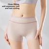 Plus Size Women's Summer Ice Silk Non Mark Quick Drying Breathable Cotton Crotch High Waist Flat Angle Briefs