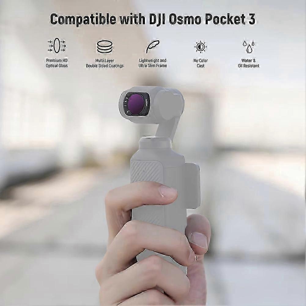 Variable Filter for DJI Osmo Pocket 3 Magnetic 1-5 6-9 Limited Stops Adjustable ND Filter Waterproof/Scratch-Proof