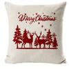 Home Decor Merry Christmas & Let It Snow Throw Pillows Pattern Cushion Cover Suitable For Sofa Bedroom Car Pillow Cover
