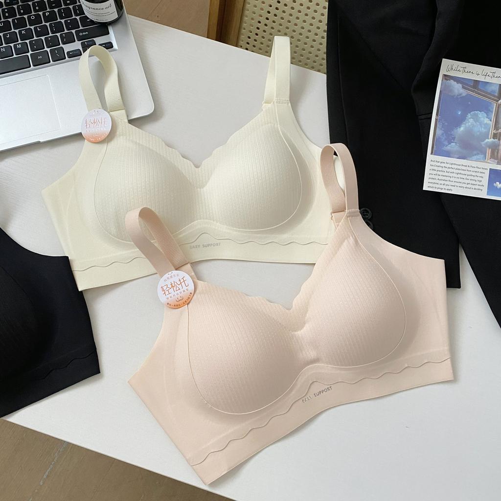 Anti-gravity lift without marks Comfortable soft support Gathering anti-sagging sports No steel ring bra