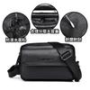 Bolso de Hombro para Hombre Gran Capacidad PU Portátil Cruzado Antisalpicaduras Función Negocios Ocio