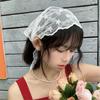 Eye Catching Hairband Scarf Bandanas Lace Head Wrap Modern Flower Embroideried Hair Scarves for Women and Girl