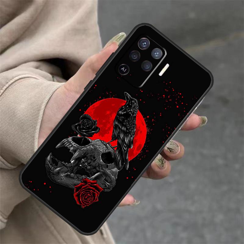 

Skull Gothic Creepy Pastel Goth For OPPO A53S A57S A54 A74 A94 A17 A77 A58 A78 A98 A5 A9 A96 A76 A16 A52 A72 A79 A15 Case OPPO A53S 2020
