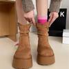 Fashion 2025 Winter Women Warm Cotton Snow Boots Comfort Fur Shoes Concise Platform Thick Bottom Short Botas De Mujer