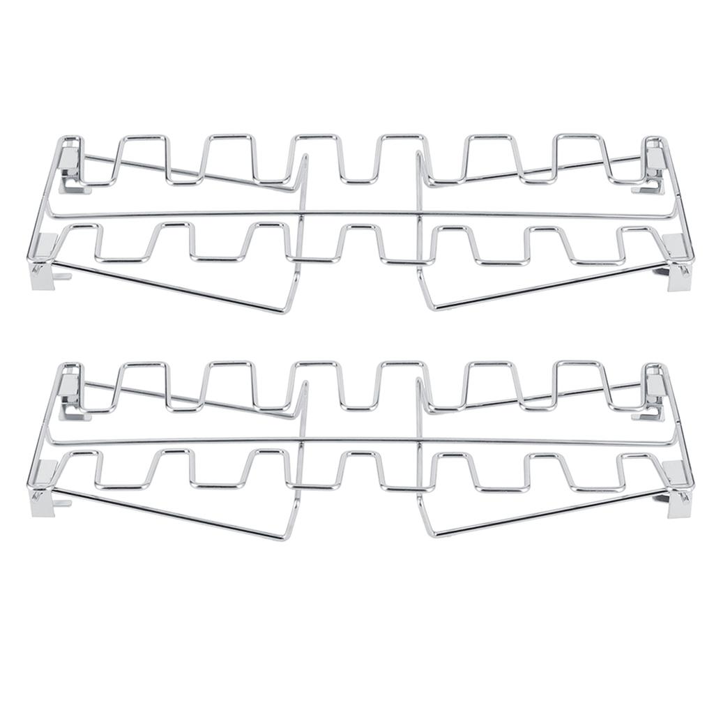 2pcs Stainless Steel Chicken Wing Leg Grill Rack Folding Barbecue Oven Roaster Stand