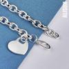 925 Sterling Silver Heart-shaped Pendant Bracelet Fashionable Wedding Jewelry