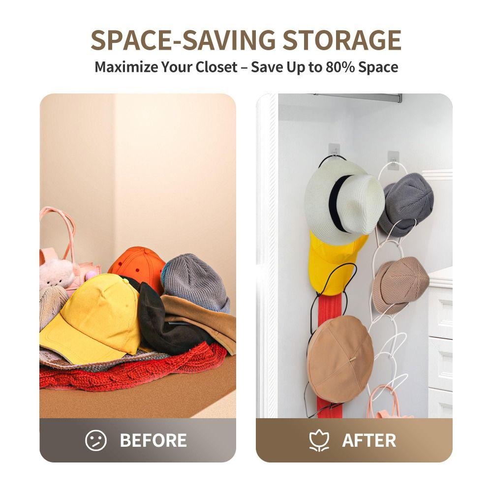 5pcs Sturdy Hat Display Holder Multi-purpose Hat Rack Creative Hat Storage Rack  Closet