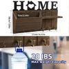 Wall Mounted Key Rack and Mail Holder Decorative Key Hanger Space Saving Coat and Leash Hook Multipurpose Wall Organizer