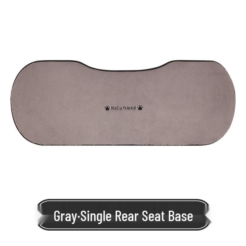 Universal Shy Cat Plush Winter Car Seat Cushion - Non-Shedding, Cartoon Design for Five Seats