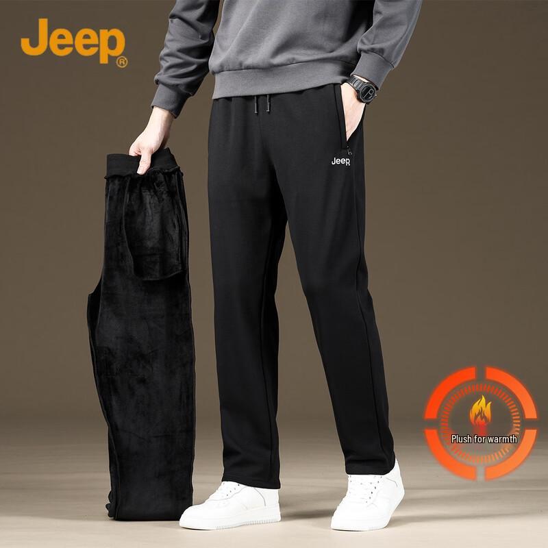 

JEEP Men s Fleece-Lined Straight-Leg Casual Sweatpants