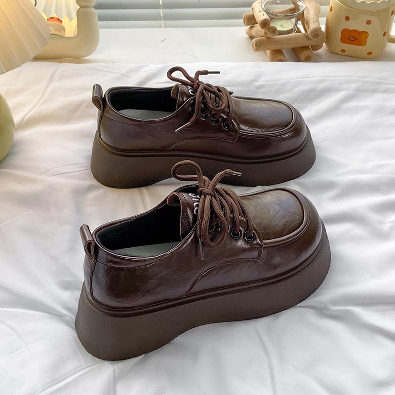 Fashion CRLAYDK Vintage Loafers for Women Platform Slip On Fashion Comfort Business Casual Shoes Dressy Office Work Leather Shoes