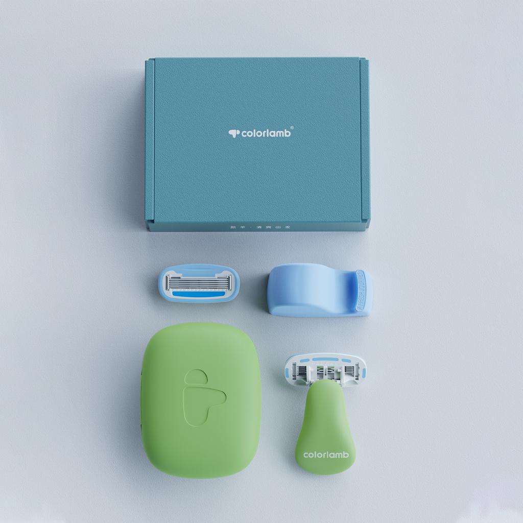 Draagbare Dames Scheermes Set Handmatig Bikini Scheermes Ontharing voor Dames Privé Lichaam Met Huidverzorgingscartridges