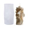 Candle Molds Waved Pillar Castings Molds Spirals Flower Shape Silicone Moulds Ornament Plasters Molds Epoxy Resin Molds