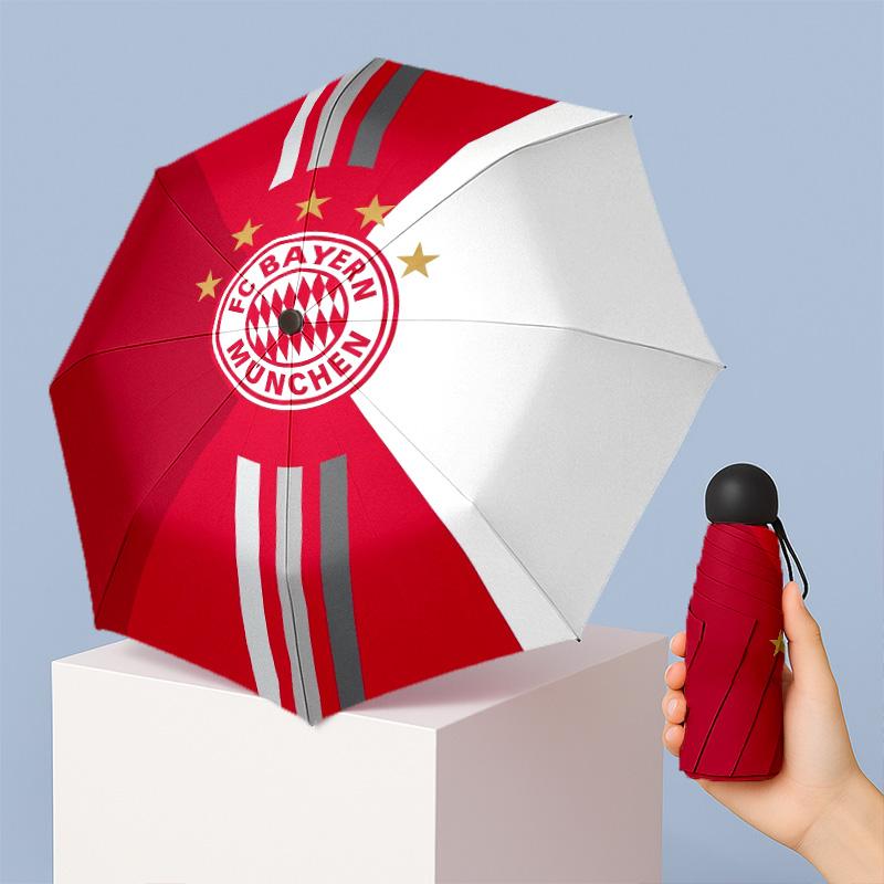 Ombrello Tascabile Pieghevole Mini 5 Pieghe Bayern Monaco Compatto Leggero Anti UV Protezione Pioggia Sole Ombrello Portatile da Viaggio