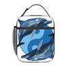 Dolphin Leaping Out Of The Water Pattern Insulated Lunch Bag for Women Kids Portable Food Boxes Thermal Lunch Box Tote