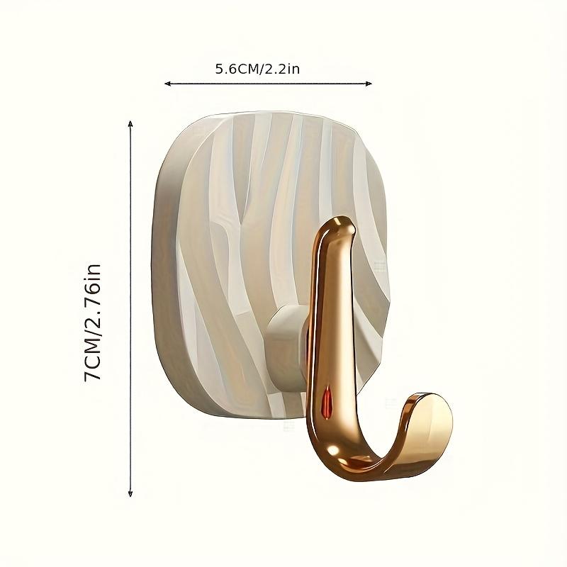 4pcs/set Wall Mounted Hook Hanging Self Adhesive Bathroom Hooks Punch Free Scratch Free Towel Rack Coat Hanger Home Accessories