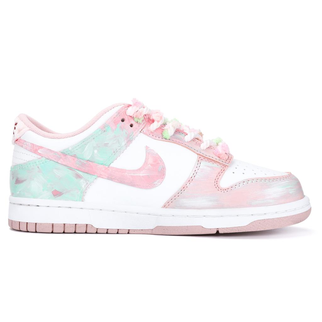 Nike Dunk Abrasion Resistant Breathable Low top Skateboard Shoes Women's Pink DO6485-600(Team943-SBOX)