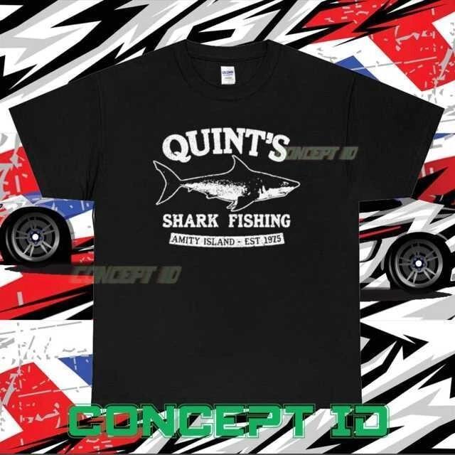NEW SHIRT AMITY ISLAND QUINTS SHARK FISHING LOGO UNISEX T-Shirt FUNNY SIZE S-5XL 2XL