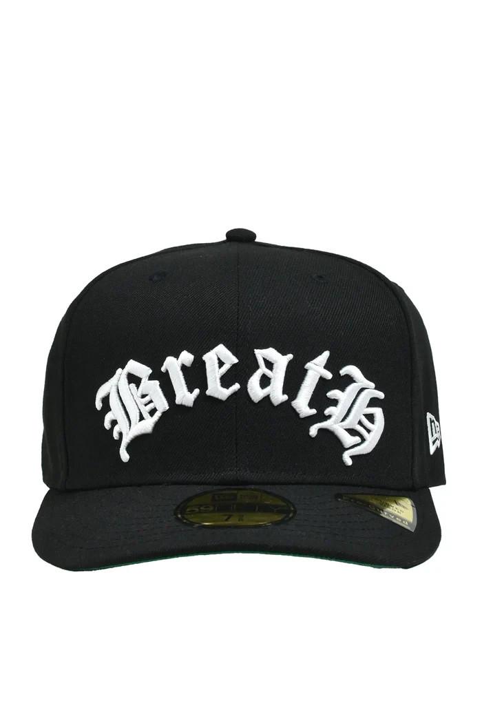 BREATH NEW ERA Old English Logo 59Fifty Black 7 5/8