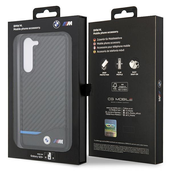 Etui Do Samsung Galaxy S23 Plus BMW Skórzane Carbon Czarne