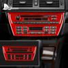 Carbon Fiber Style Interior Sticker for BMW X3 E83 2004-2010 AC CD Panel Cover Trim