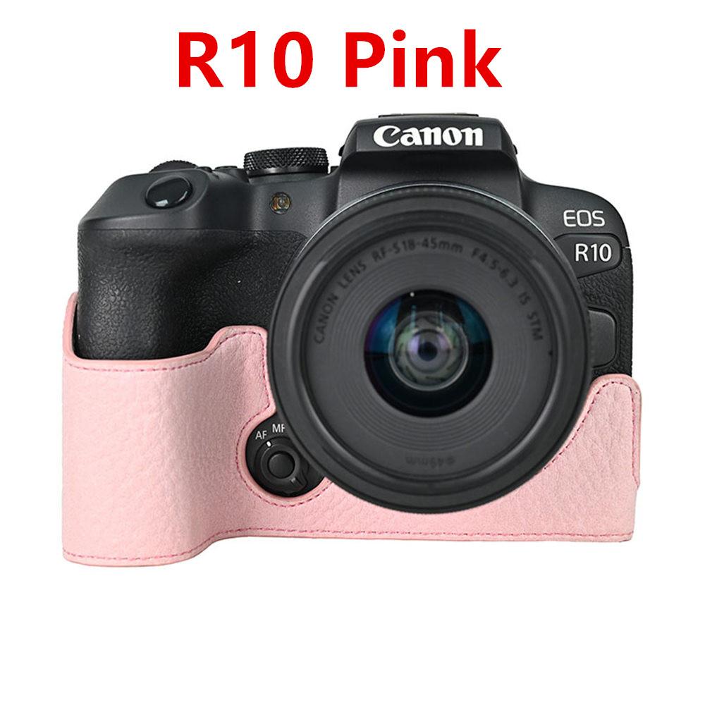 Camera Half Case for Canon EOS R50V R50 R10 200D 200DII PowerShot V1 SX70HS Bottom Battery Opening Cover PU Leather