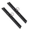 Aluminum L Track 304mm Thickened L Track Tie Down Rail with 4 Round Rings for Motorcycles ATVs Dirt Bikes Pickup Trucks