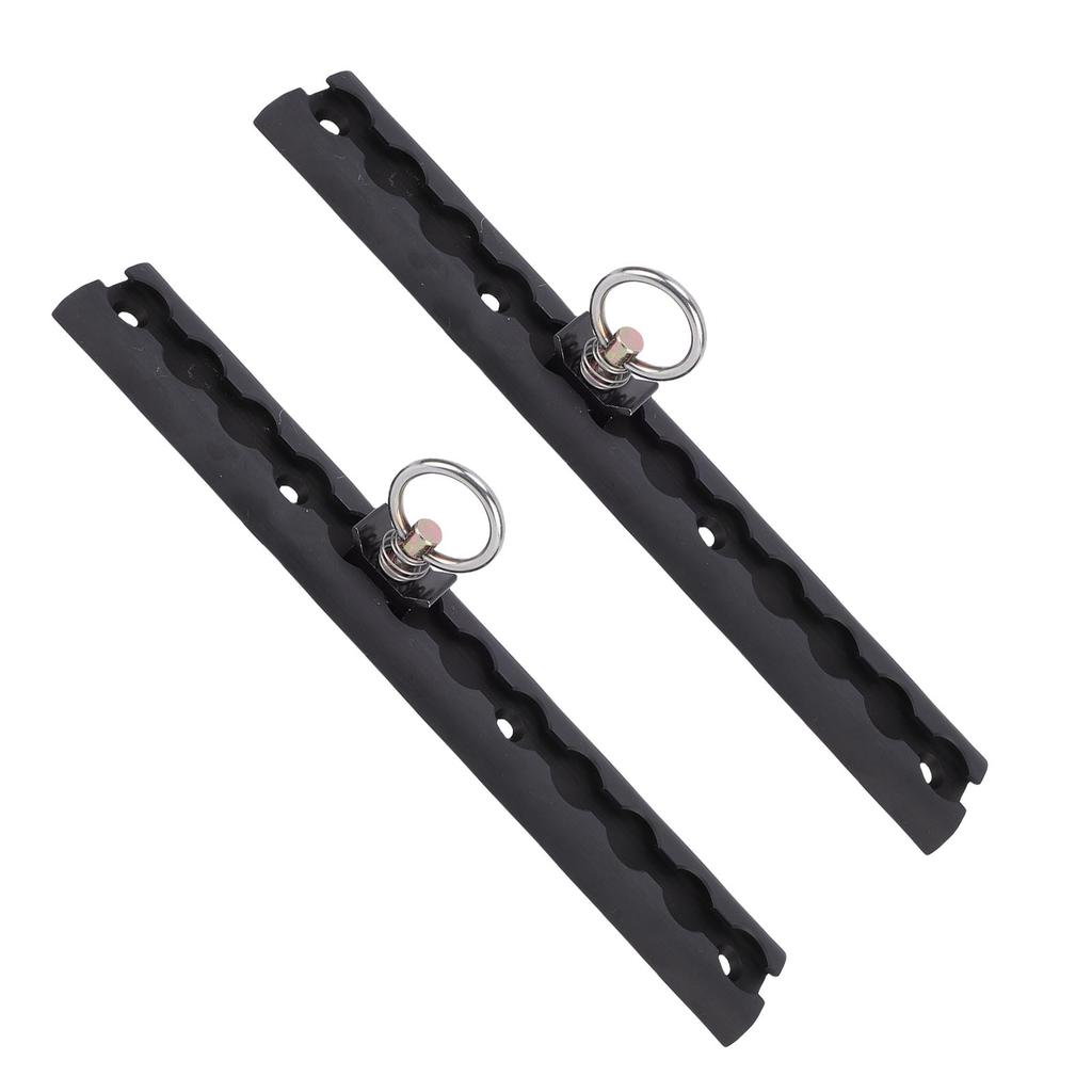 Aluminum L Track 304mm Thickened L Track Tie Down Rail with 4 Round Rings for Motorcycles ATVs Dirt Bikes Pickup Trucks