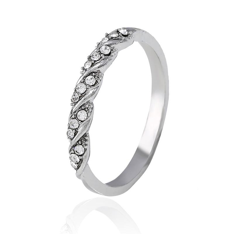 Timeless Yellow Gold Anniversary Ring With Crystal Stones For Womens Elegance