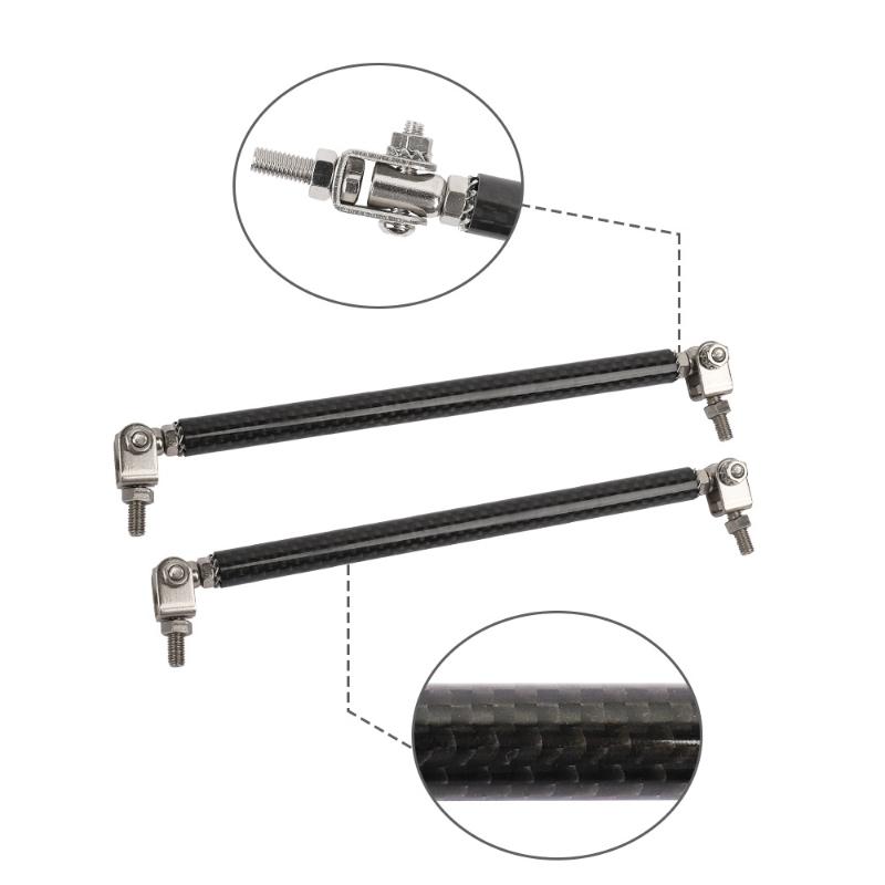 2Pcs 150mm/200mm Universal Car Front Bumper Lip Splitter Spoiler Rod Support Strut Tie Bar Carbon Fiber Auto Support Rod