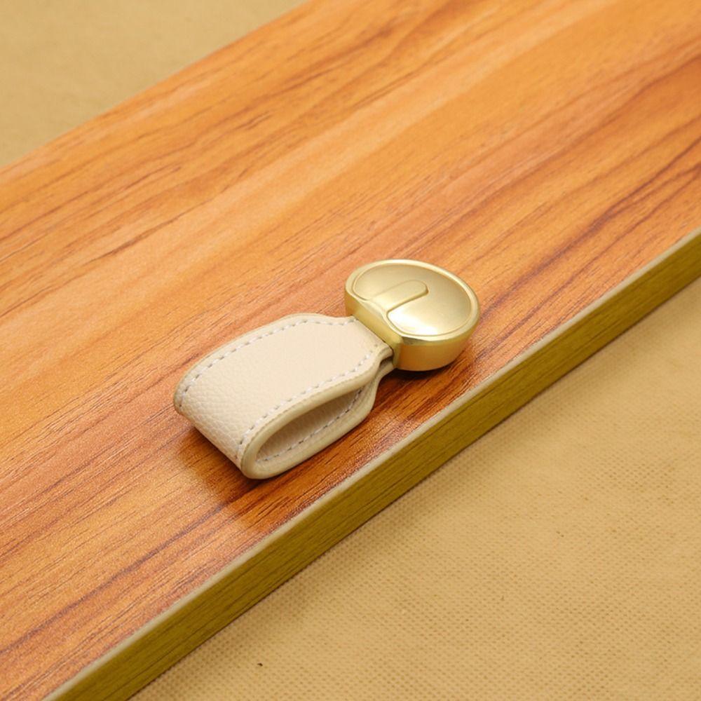 Black Leather Handle Soft Door Knobs Vintage Cabinet Pulls  Cabinet