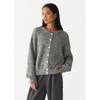 Soft Knitted Cardigan Women's Retro Button Gray Wool Sweater Jacket