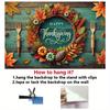 One background banner, Thanksgiving autumn leaf decorative fabric wall decoration, polyester fabric, party decoration