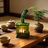 Porte-bougie Cheminée Miniature Yousheng avec Bougie LED Support de Bougie Décoratif Sans Flamme Bougeoir Centre de Table Fête de Fête