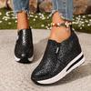 Casual Hidden Heel Slip On Sneakers Women Spring Chunky Platform Wedge Heel Loafer Woman's Invisible Height Increase Shoes