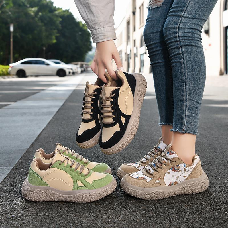 Spring Women's Shoes New Versatile Casual Sports Shoes Large Size Small Cuihua Women's Platform Dad Shoes