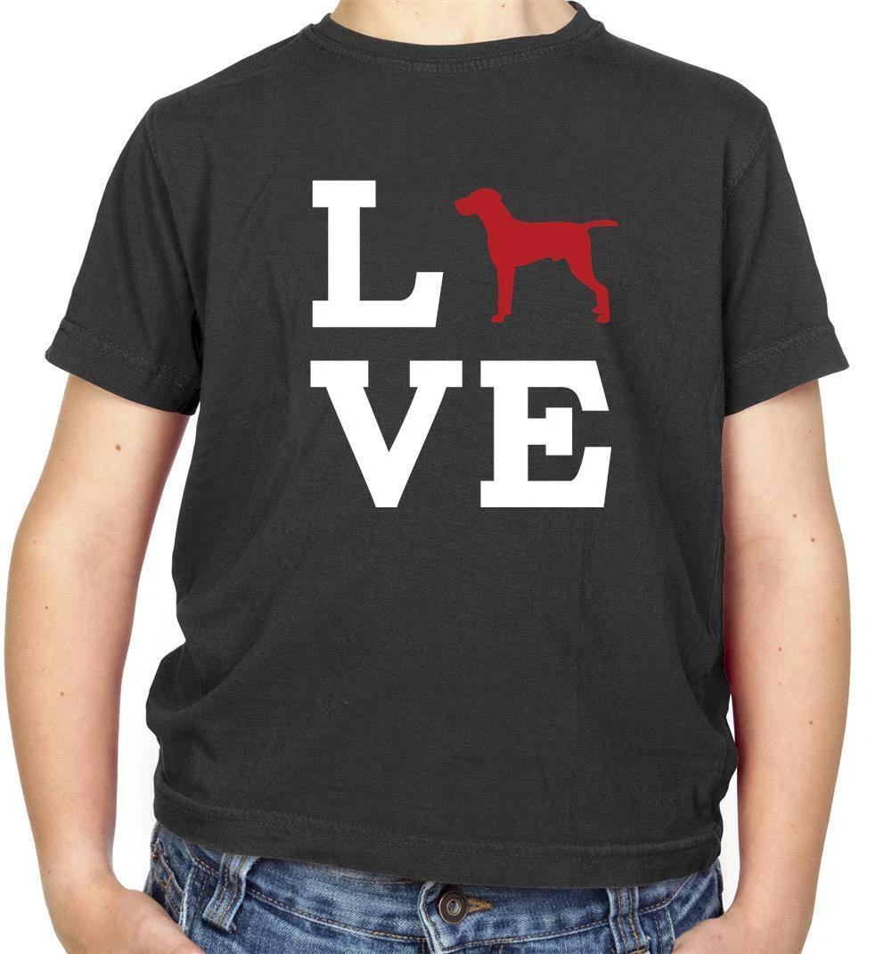 Love Vizsla Dog Silhouette Kids T-Shirt - Dogs - Puppy - Pet - Pet Owner - Gift 150