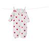 Romper A0D3I 1 Month 54cm [Petit Bateau] 2-way Off-white/Red