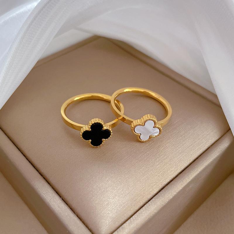 Kein Ausbleichen Glücksgras Kaltwind Tanzender Ring Herren und Damen Trend Persönlichkeit Einfacher Zeigefingerring