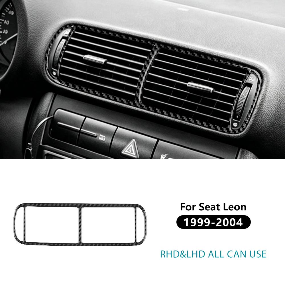 Carbon Fiber Style Air Vent Grille Frame Interior Sticker for Seat Leon 1999-2004 Black Carbon Fiber чёрный