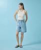 PINBLACK Single-Pleat Half Denim Pants