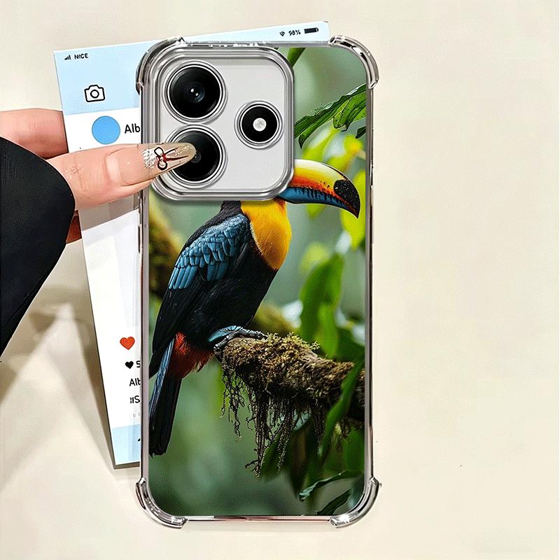 

Tropical Toucan Soft Phone Case For Xiaomi Poco X7 X8 Pro Max X6 X5 X3 F8 Ultra F7 M8 M7 M5S Redmi 15C 15A 15 14C 13C 12C 13 12 Xiaomi Redmi 14C