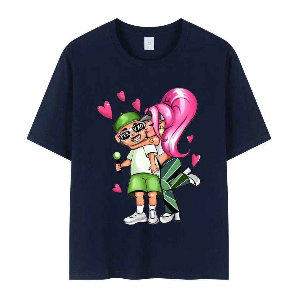 2023 Feid Ferxxo Tour Potisk Trička Unisex Dámská Letní Módní Estetická Trička Street Hip Hop Oversized Tričko s Krátkým Rukávem