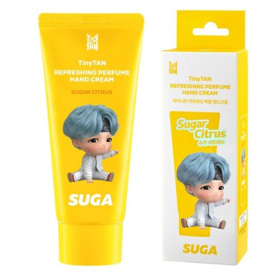 

BTS TinyTAN Освежающий парфюмированный крем для рук – SUGA (50мл) Увлажняющий парфюмированный уход для рук(Цитрусовый аромат)