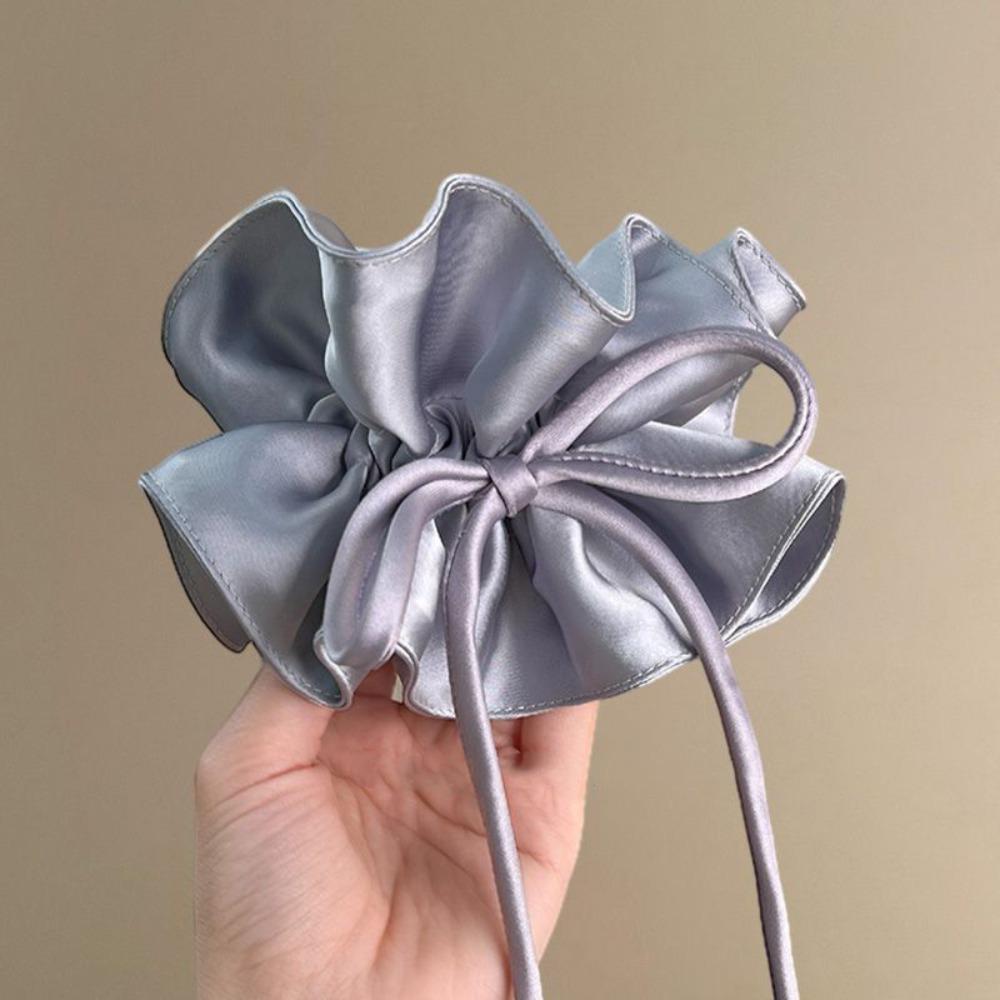 

Милые повязки на голову с бантом и лентой, резинки для волос, новые резинки для завязывания волос, аксессуары для волос для хвостика синий