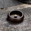High-End Large Square Black Sandalwood Incense Burner for Indoor Use