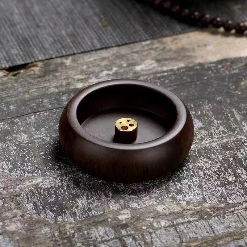 High-End Large Square Black Sandalwood Incense Burner for Indoor Use