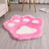 1pcs Home Living Room Bedroom Plush Cat Paw Rug Machine Washable Sofa Floor Mat Soft Furry Animal Paw Carpet 70x59cm